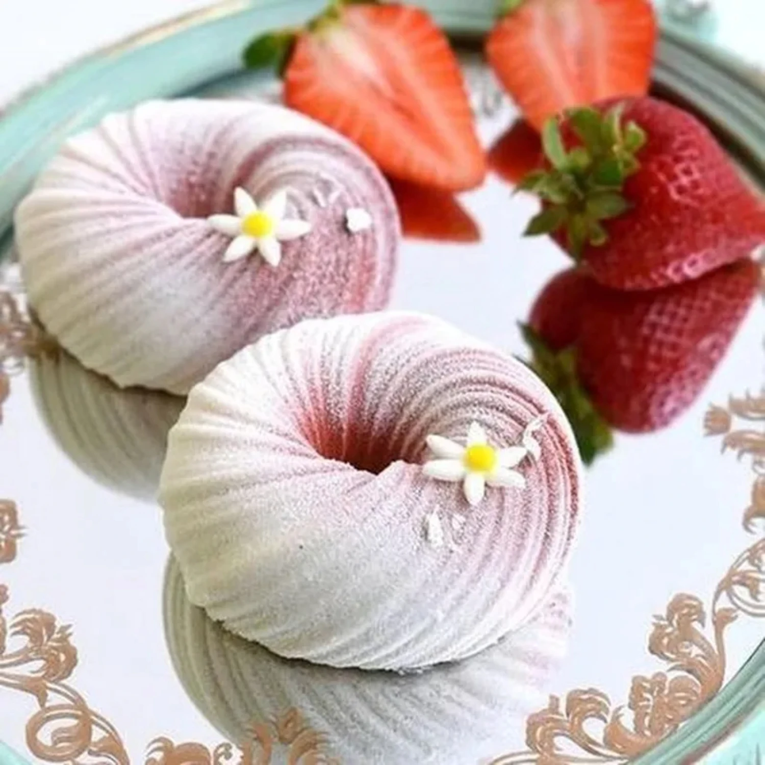 Spiral Donuts French Desserts Doughnuts Silicone Cake Molds Large Hairy Balls Yarn Mousse Molds Decorative Trays Baking Kitchen