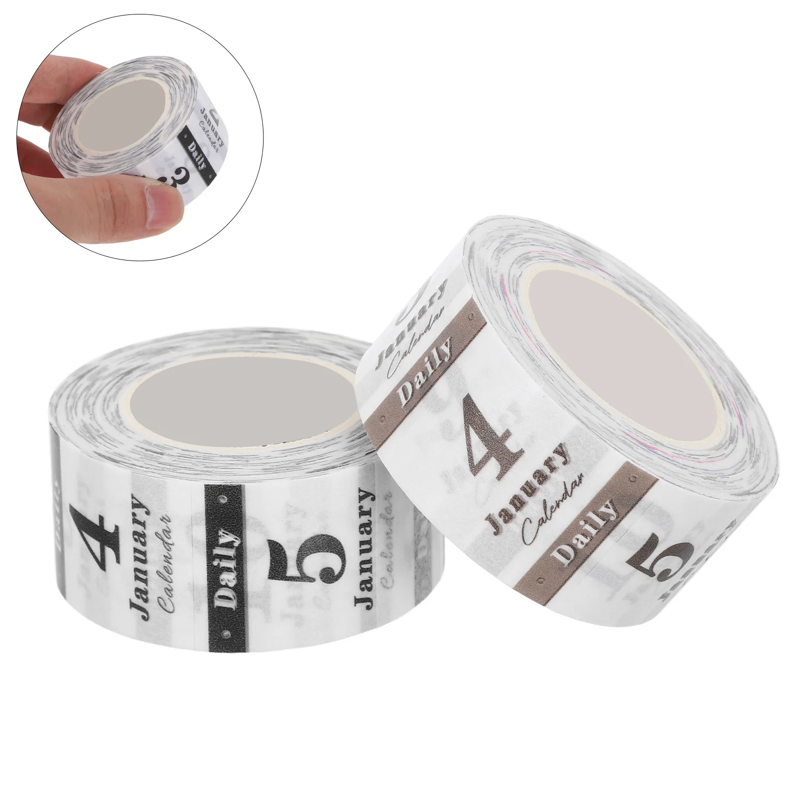 

2 Rolls 365 Day Decorative Calendar Stickers Matte Finish Date Labels For Desk Block Planner Journal Number Stickers For