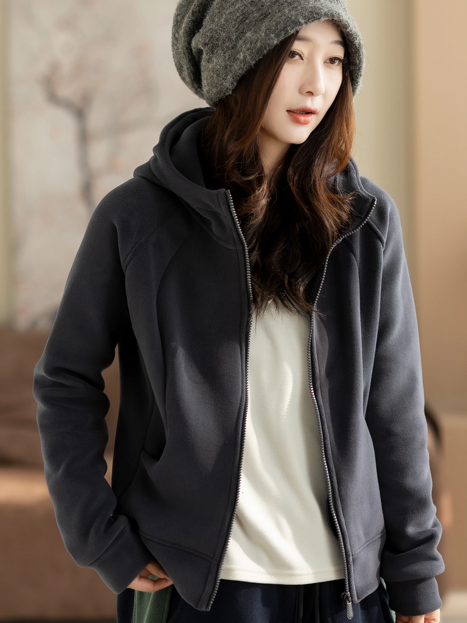 

Женская модная толстовка Kamey с капюшоном, утепленная, с 3D-мозаикой, на молнии, в американском стиле, для похудения, верхняя одежда