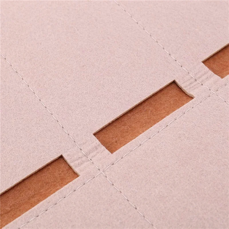 

ABSS-10X Glasses Organizer Storage Hanging Bag Sunglasses Eyeglasses Display Organizer 15 Slot Eyewear Holder Beige+Brown