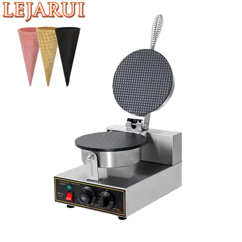 Commercial Electric Ice Cream Cone Waffle Maker Crispy Egg Roll Maker Non Stick Waffle Bowls Cake Dutch Stroopwafel Waffle