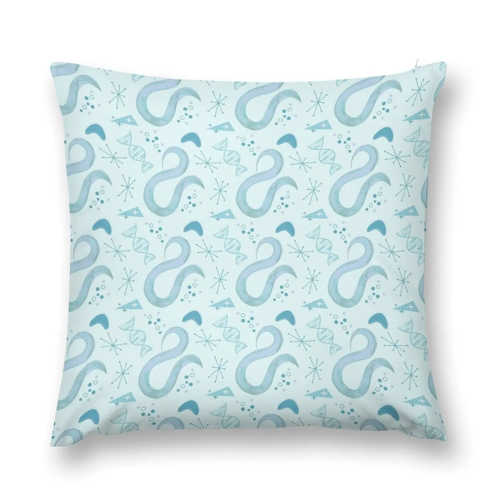 C elegans Nematode Model Organism Retro Print Throw Pillow Luxury Sofa Cushions Pillow Cases pillow