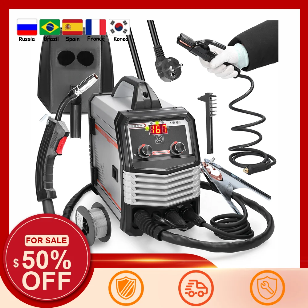 Multifunctional 4in1 MIG MMA MAG TIG-160C Inverter Welders Multipurpose Portable Electric Welding Machine Intelligent Welders