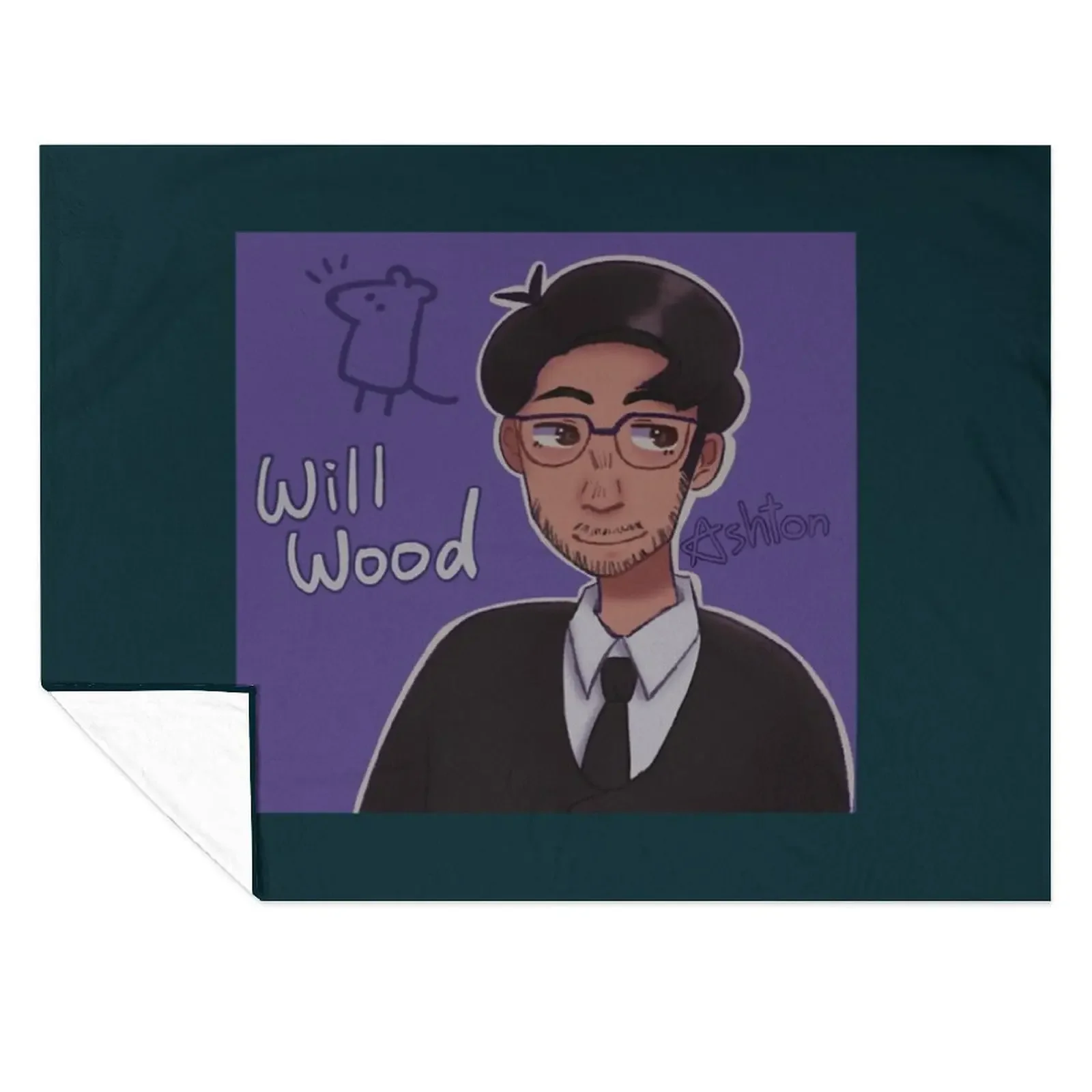 

Will Wood portrait Throw Blanket Decorative Beds Flannel Fabric Personalized Gift Thermals For Travel Blankets