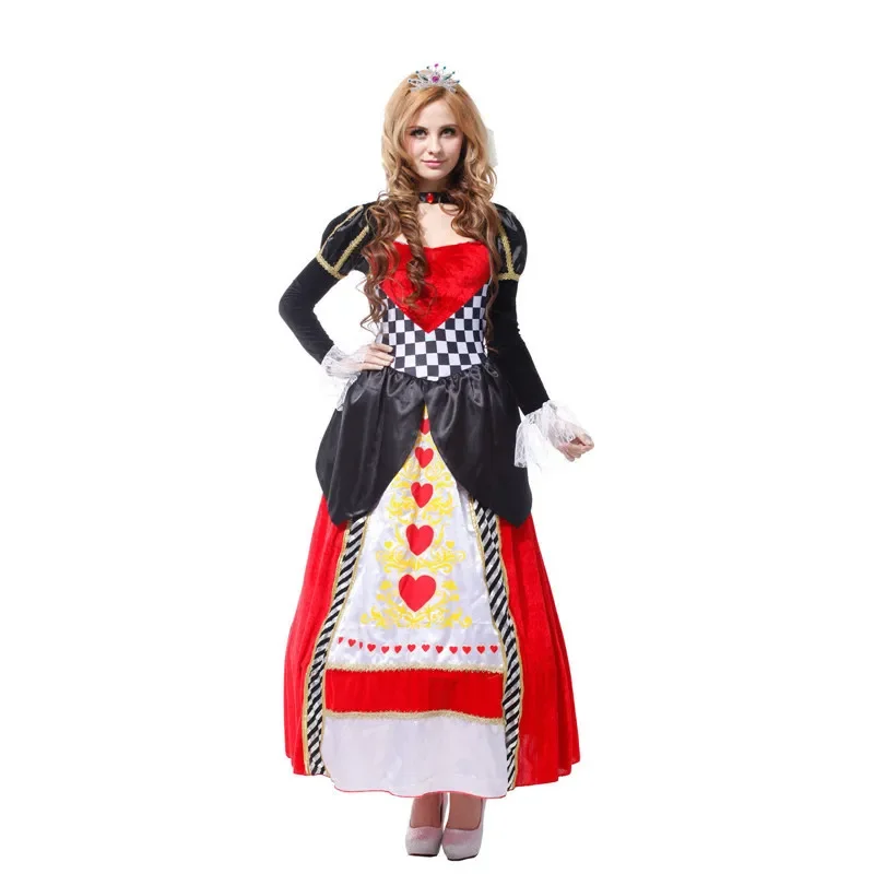 Alice In Wonderland Rode Koningin Van Harten Kostuums Voor Vrouwen Kostuum Sexy Koninklijke Cosplay Kleding Vrouwen Halloween Verkleedkleding