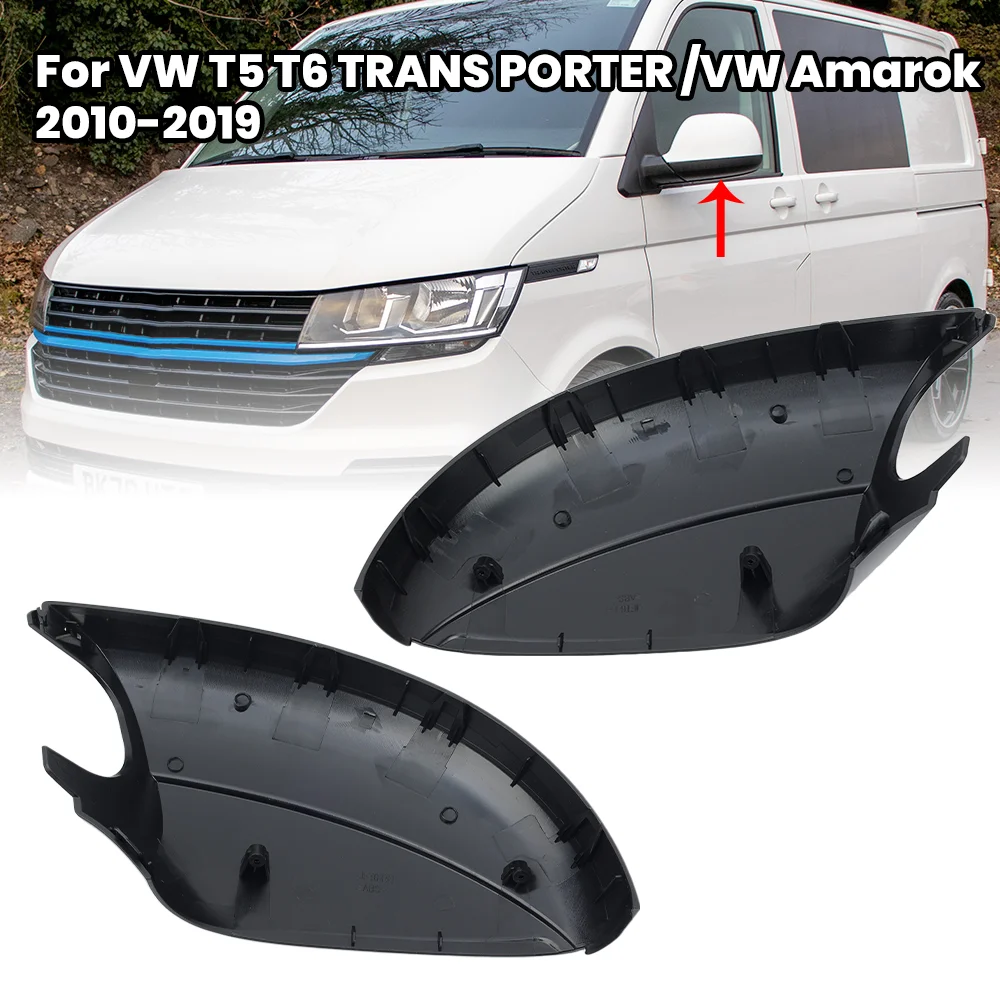 

Side Mirror Lower Bottom Cover For VW T5 T6 TRANSPORTER Amarok 2010-2019 Texture Black With Buckle Side Mirror Lower Bottom Cap