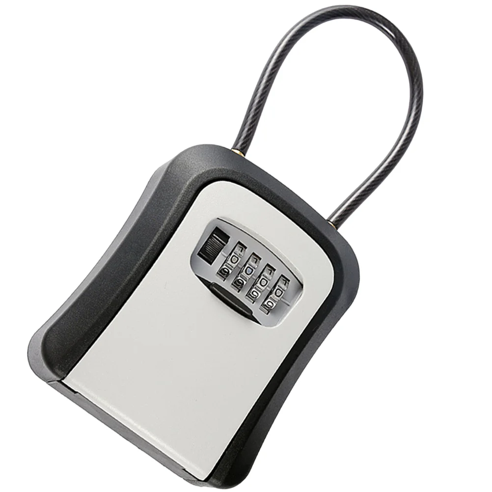 Imagem -04 - Exterior Wall-mounted Safe Password Box Lock Keys Código House Key Hanging Outside Hooks Security Storage Tool Combination Case