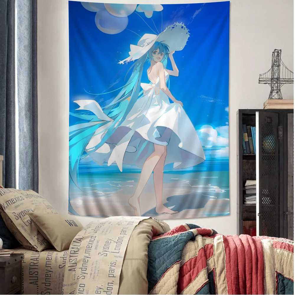 Anime H-Hatsunes M-MikU Printed Large Wall Tapestry Wall Hanging Decoration Household Decor Blanket