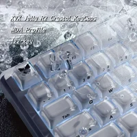 Teclas XVX Jelly R2 translúcidas con impresión lateral, perfil MDA, coreanas/rusas (122 teclas)