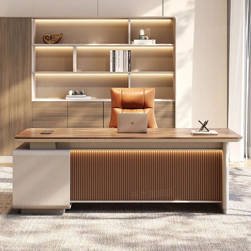 Display Minimalist Office Desk Aesthetic European Modern Computer Office Desk Decoration Drawer Meuble Bureau Trendy Furniture