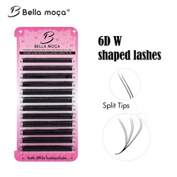 Bella moça Double3DW Lashes 8-14mm D Curl 0.07 Black/Brown Natural Soft Lashes