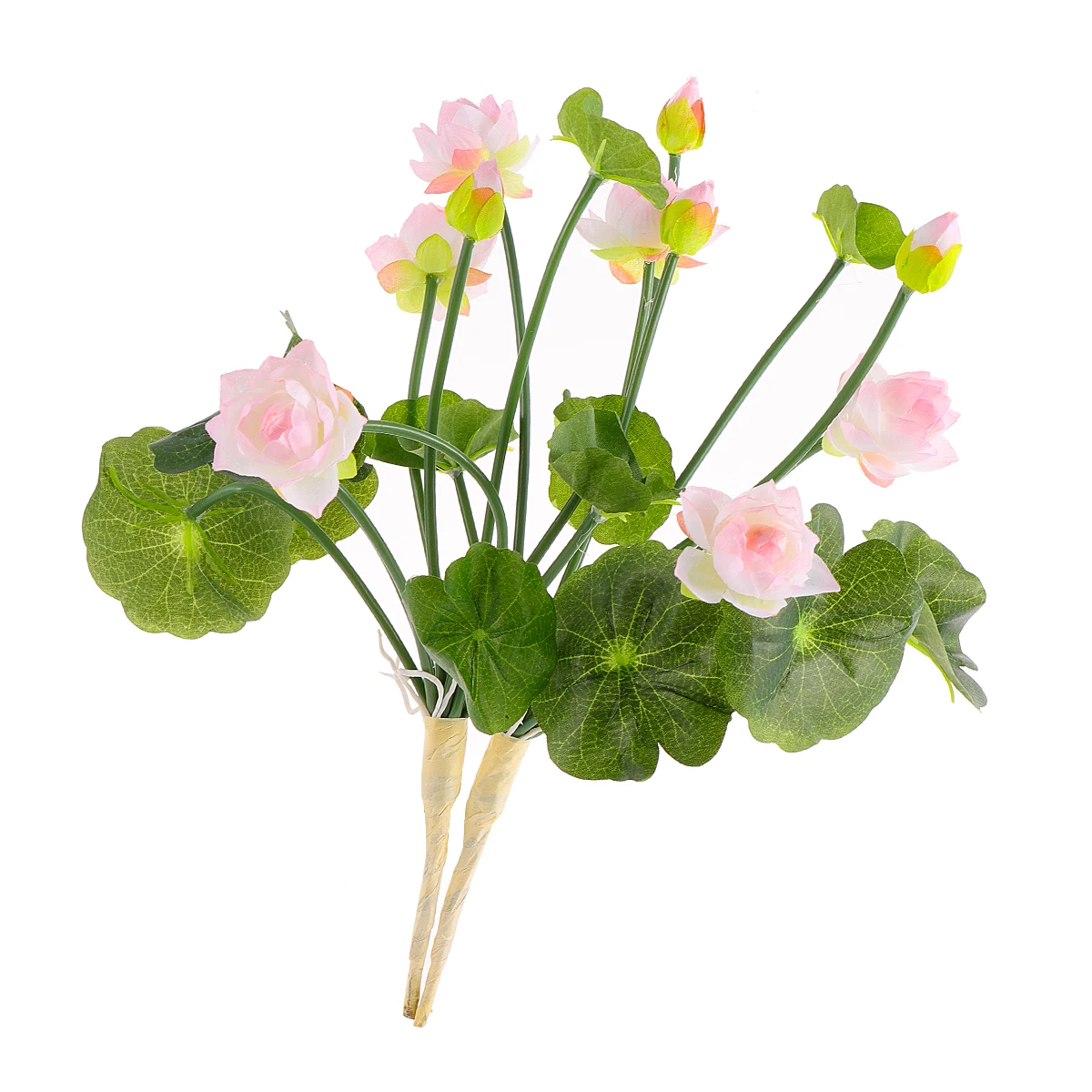 

2 pcs Artificial Lotus Flower Mini Silk Fake Flowers Arrangement For Home Office Decor Stress Relief Gift (Light Pink)