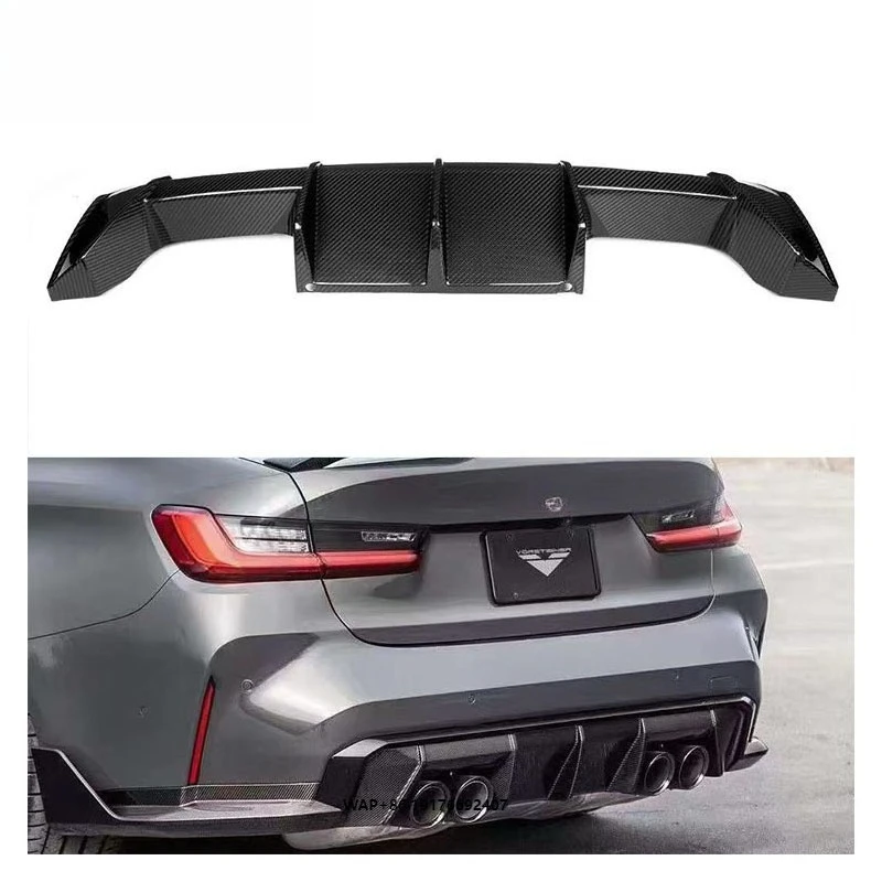 Yaochi لـ M3 M4 G80 G82 مصد شفة خلفي من الكربون الجاف مع حماية من فتحات العادم وحالة جديدة إعداد عالمي