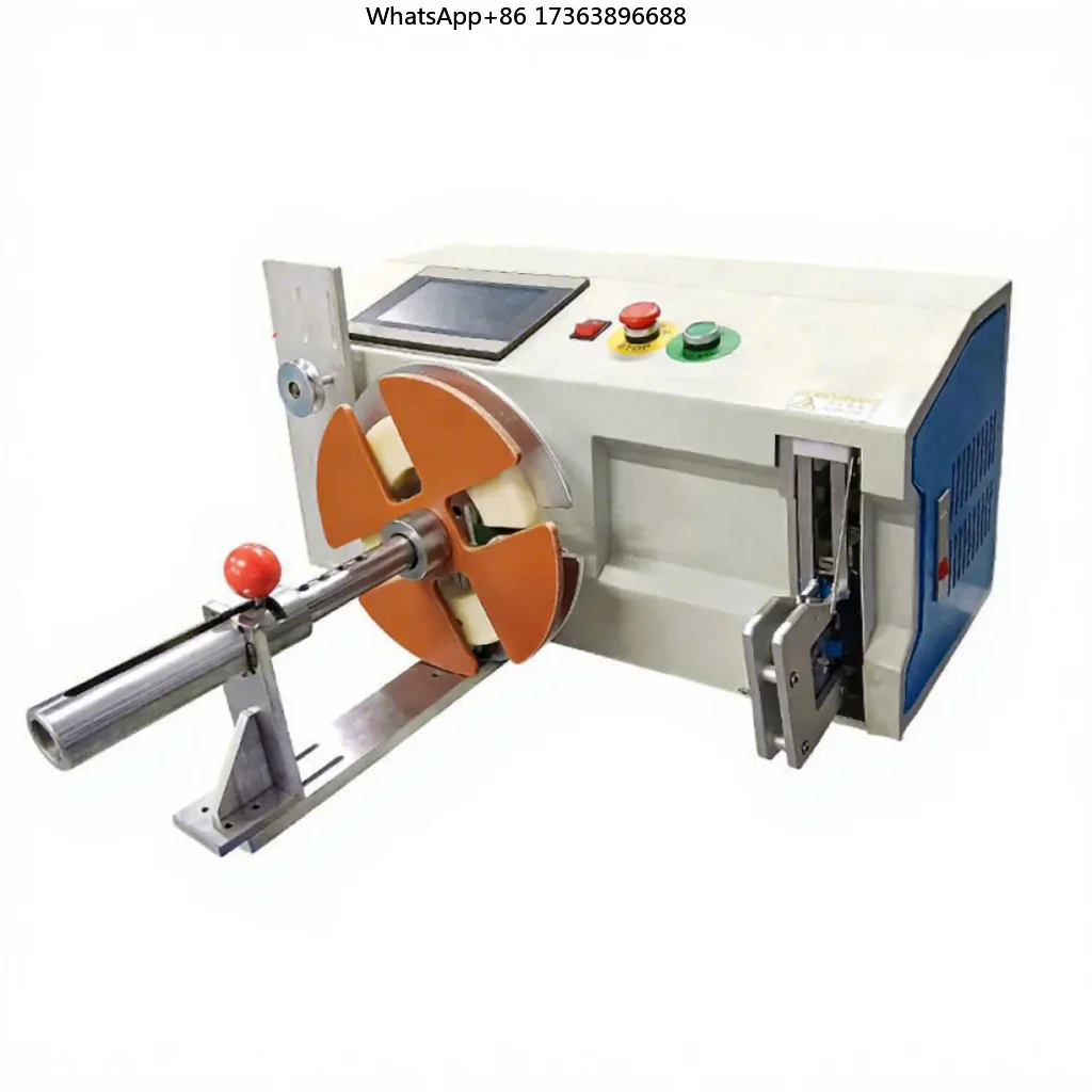 JCW-WB04 Fully Automatic Copper Cable Wire Measuring Cutting Binding Tying Spool Coil Winding Cable Measuring Cutting Machine