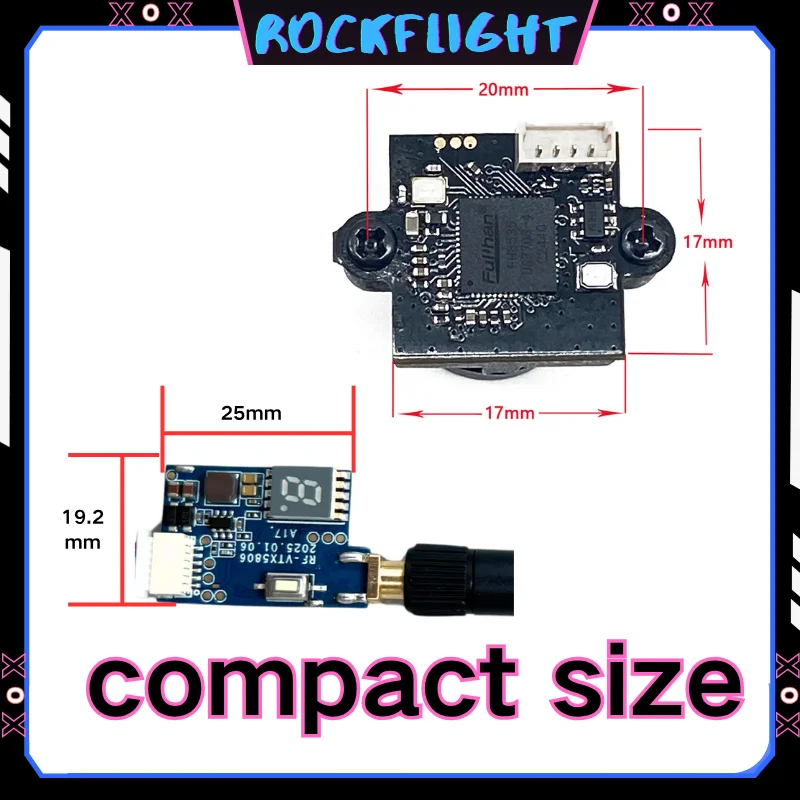 5,8 GHz 48CH Launcher 600 mW Videosender VTX mit CMOS 1200TVL NTSC/PAL umschaltbare FPV-Kamera für Long Range FPV Racing Drone
