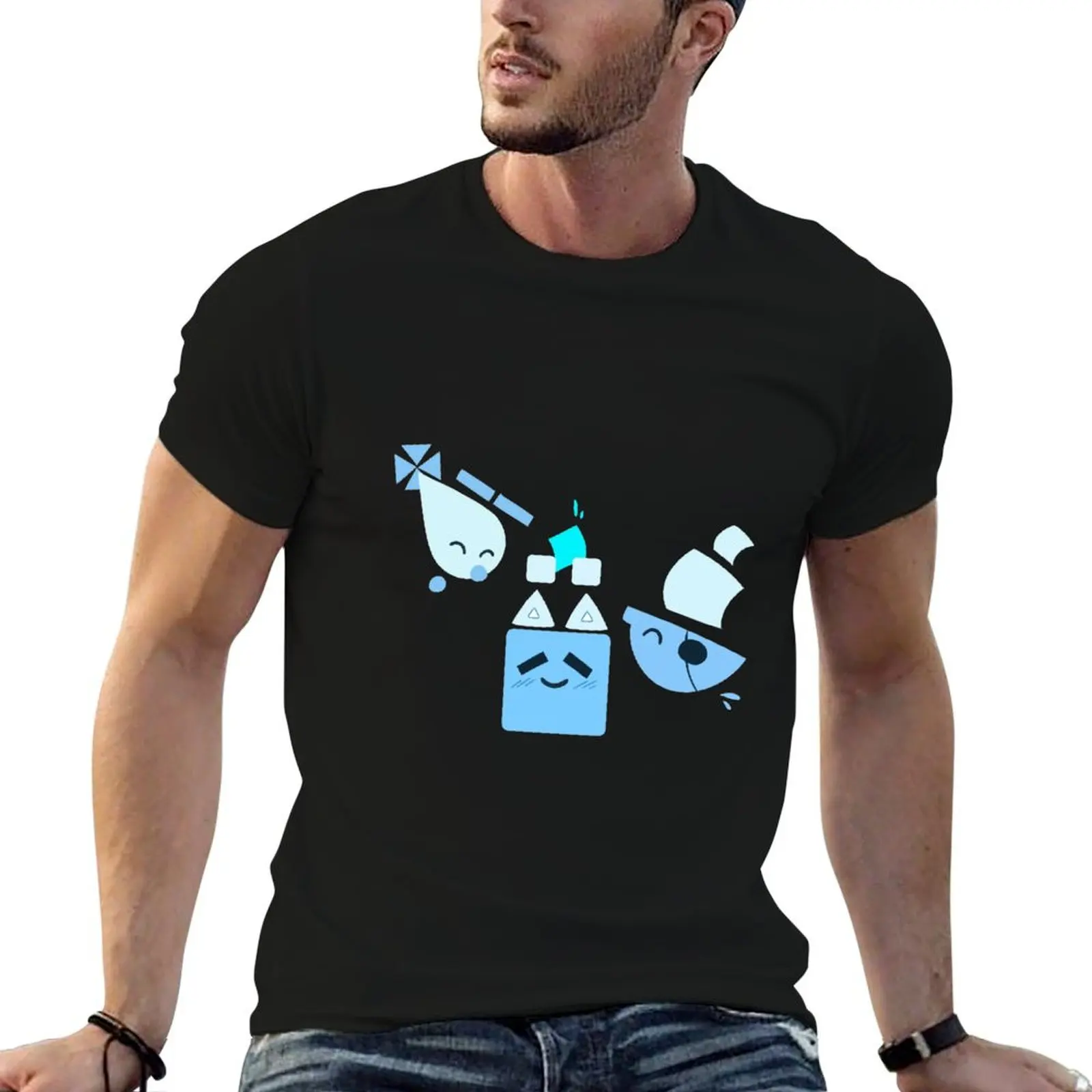 

Square Cube Helicopter & Boat T-Shirt man t shirt cotton high quality man t shirts for men T-Shirt