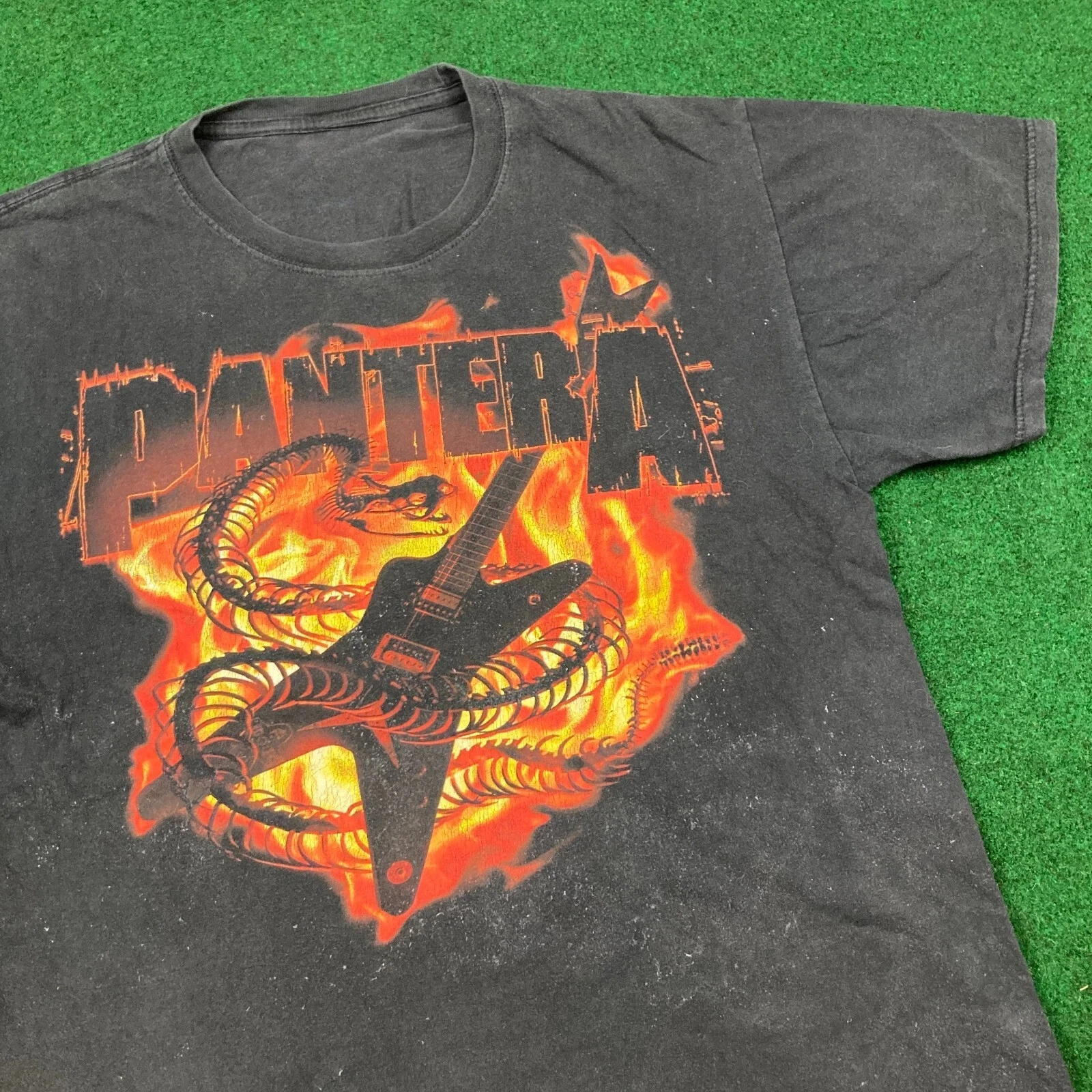 

Vintage Pantera Shirt Mens Black Heavy Metal Band Tour Concert Promo Logo Y2K Tee American Street Hip Hop Rock Short Sleeve Top