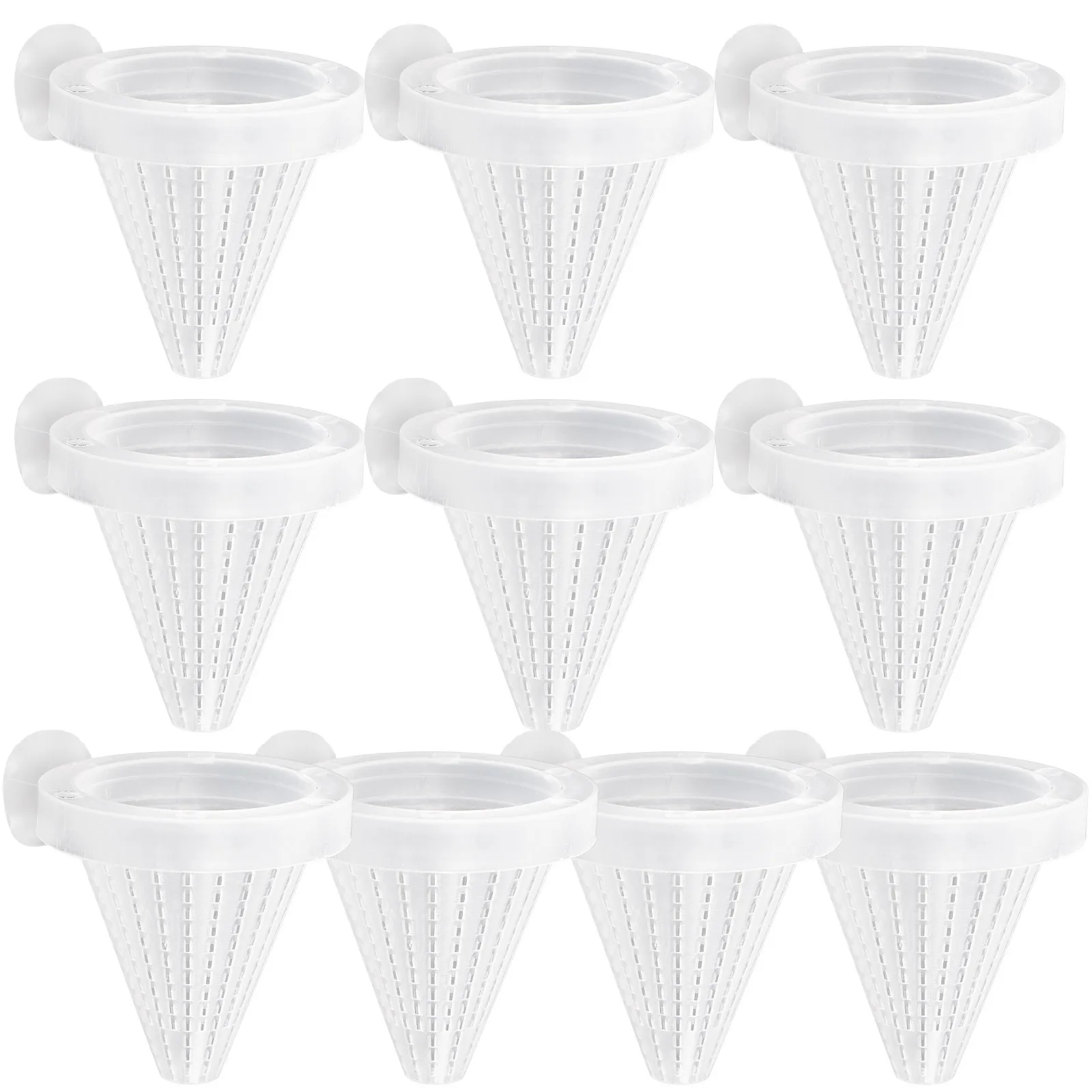 

10Pcs Fish Tank Cone Feeding Cup Suction Sucker Aquarium Red Worm Feeder Floating Funnel for Feeding Small Tropical Fish