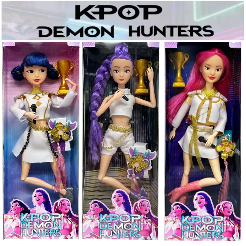 Zabawki HOT Doll Toys Kpop Demon Hunters Figurki Akcji Rumi Mira Zoey Piękne Lalki Księżniczki dla Dziewczynek Plastikowe Zabawki DIY dla Dziewczynek