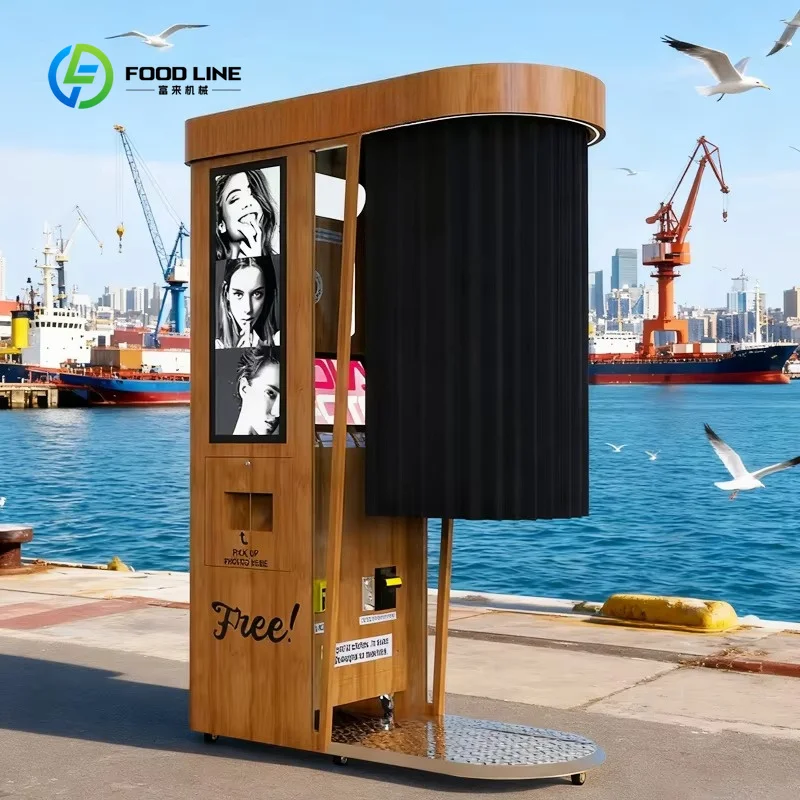 Customized Photo Booth Kiosk All-in-one Printer Vending Machine Remote High Technology Supplier Self Service Machine Software