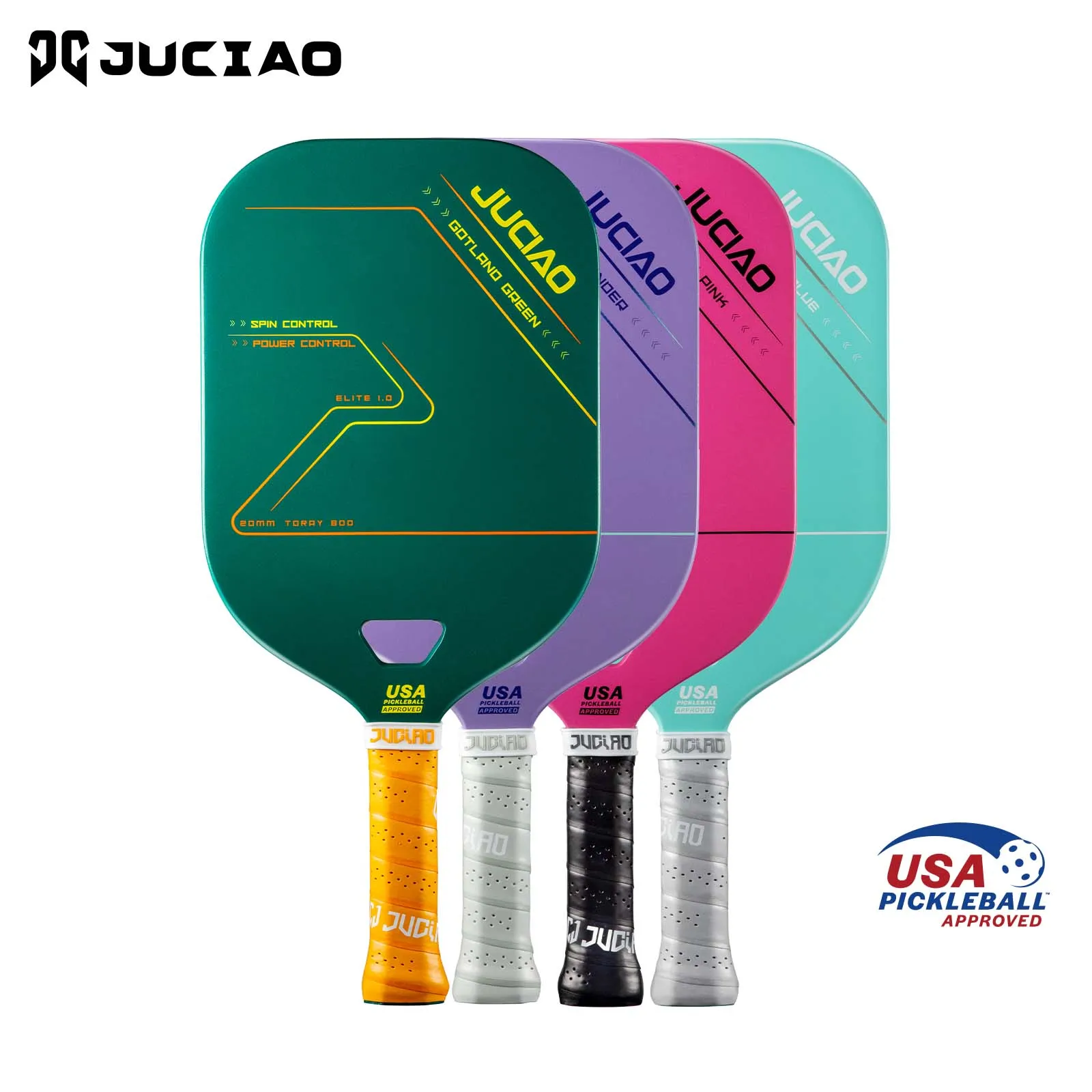 

JUCIAO T800 Carbon Fiber Pickleball Paddle With Aero Throat USAPA Approved 20MM Thermoformed Pickleball for Power & Control