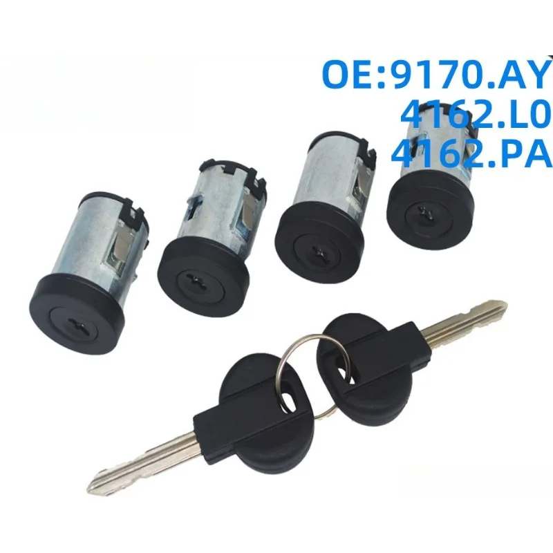 9170.AY for Citroen Dispatch 1994 1995 1996 1997 1998 1999 2000 2001 2002 2003 2004 2005-2007 Car Door Locks 4 Locks and 2 Keys