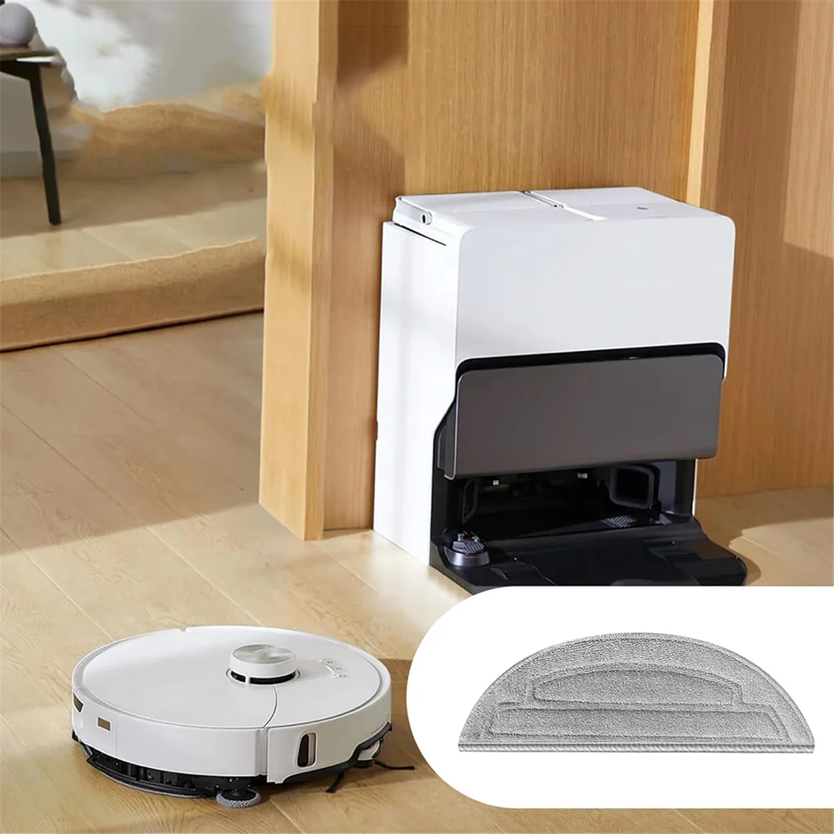 6Pcs Mopping Cloths Replacement Parts for Roborock S8 MaxV Ultra / S8 Max Ultra Robot Vacuum Cleaner Mop Pads