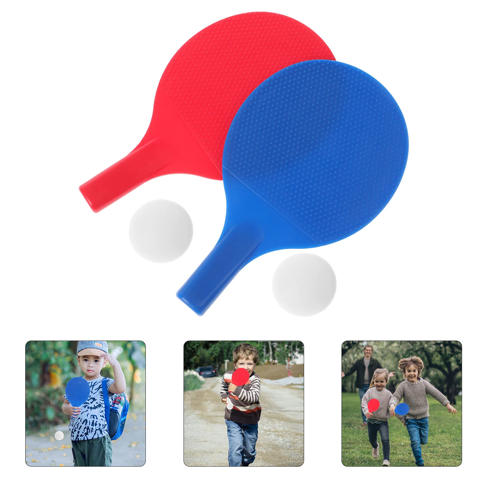 Indoor Pong Paddle Toddler Football Kits Adults Table Tennis Bat Racket Plastic Racquet Wooden