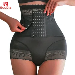 GUUDIA Butt Lifter Hook Buckle Steel Bones High Waist Tummy Control Shapewear Lace Fajas Colombianas Postpartum Short Panties