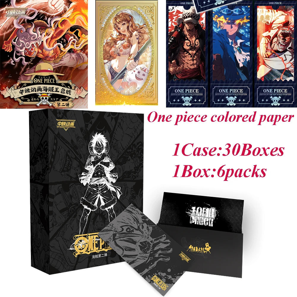 One Piece Acrylic Colored Paper Zhongying Animation 2th Version Luffy Zoro Trading Card Sanji Nami Game Collection Cards Toys