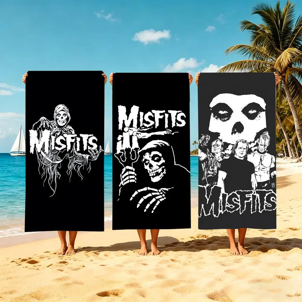 Band Misfits Towel Microfiber Beach Towel Quick Dry Absorbent Soft for Swimming Yoga Resort Travel Camping