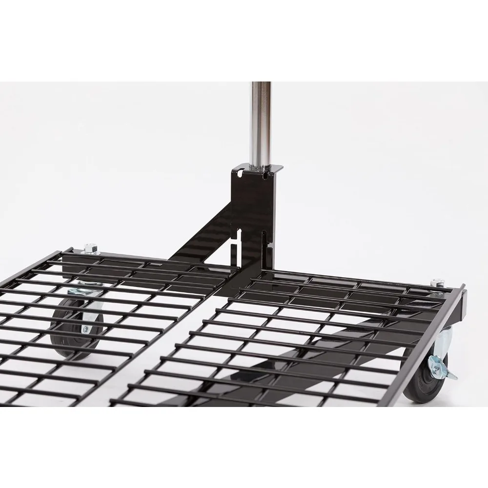 رف ملابس متحرك عالي التحمل مع رف أساسي - رف ملابس تجاري من Econoco باللون الأسود