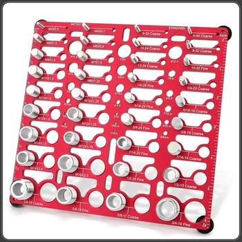 Ab33-thread Inspector With 55 Nut And Bold Thread Gauge Metric & Standard Drill Bit Gauges Wall-mountable