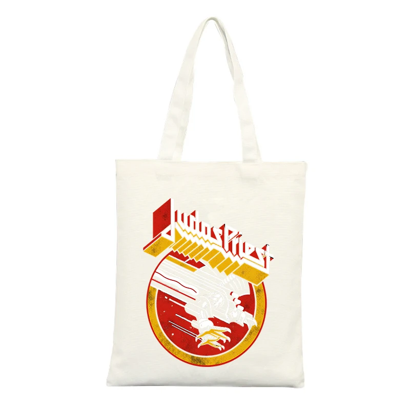Eagle Graphic Canvas Tote Bag with Vintage Typography Print, Perfect for Casual Shopping and Daily Use