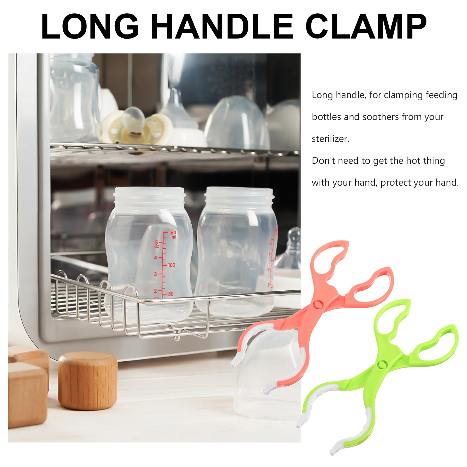 

2 шт. съемный зажим для бутылочки для кормления, зажим для детской бутылочки, щипцы для соски, щипцы для кормления, портативный держатель против ожогов