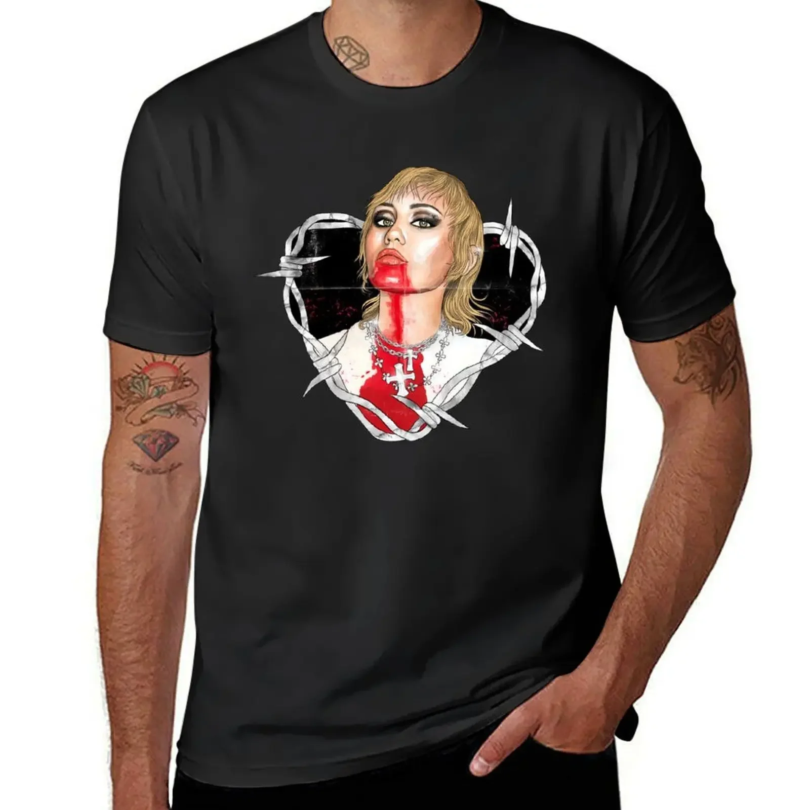 

Miley Cyrus - Prisoner T-Shirt vintage graphic tee cute clothes sublime big and tall t shirts for men