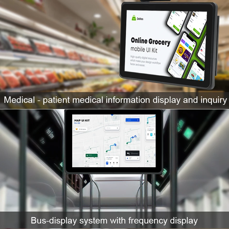 7 10 15 polegadas Tablet Industrial Windows Android Linux Alto Brilho All-in-One Tela de Toque Capacitiva Mini Computador