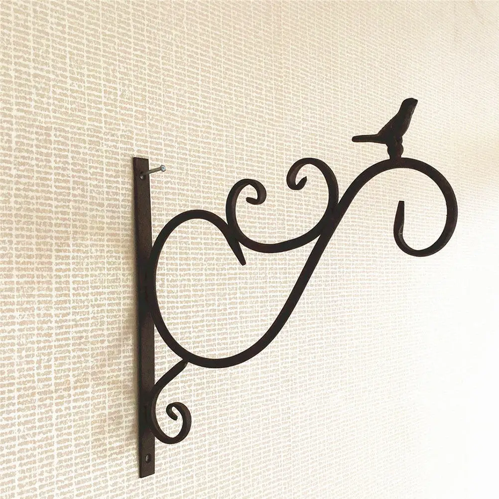 1Pcs Iron Plant Hanging Hook Vintage Wall Mount Bracket Strong Load Bearing for Garden Patio Home Balcony Lantern Flowerpot