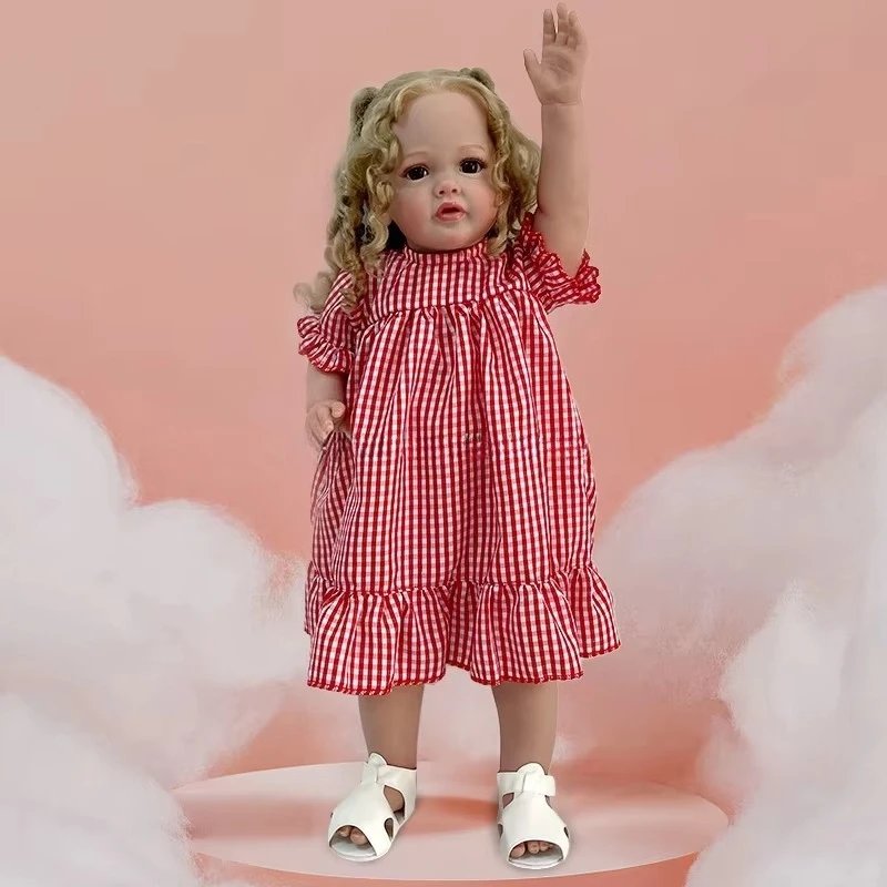 New 25inch Silicone Vinyl Reborn Baby Doll Toy for Girl Exquisite Princess Toddler Babies Child Birthday Gift
