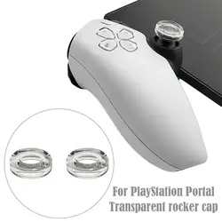 1pair Rocker Cap For PlayStation Portal Liquid Silicone Transparent Game Controller Cover Stick Thumb Grip Rocker Caps For PS5