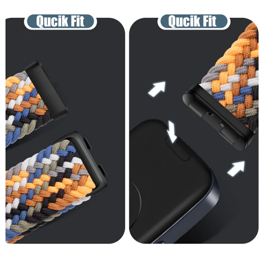 Braided Nylon Loop Strap For Huawei Band 10 9 8 Sports Elastic Comfortable Bracelet Wristband For Huawei Band 8 9 10 Belt Correa