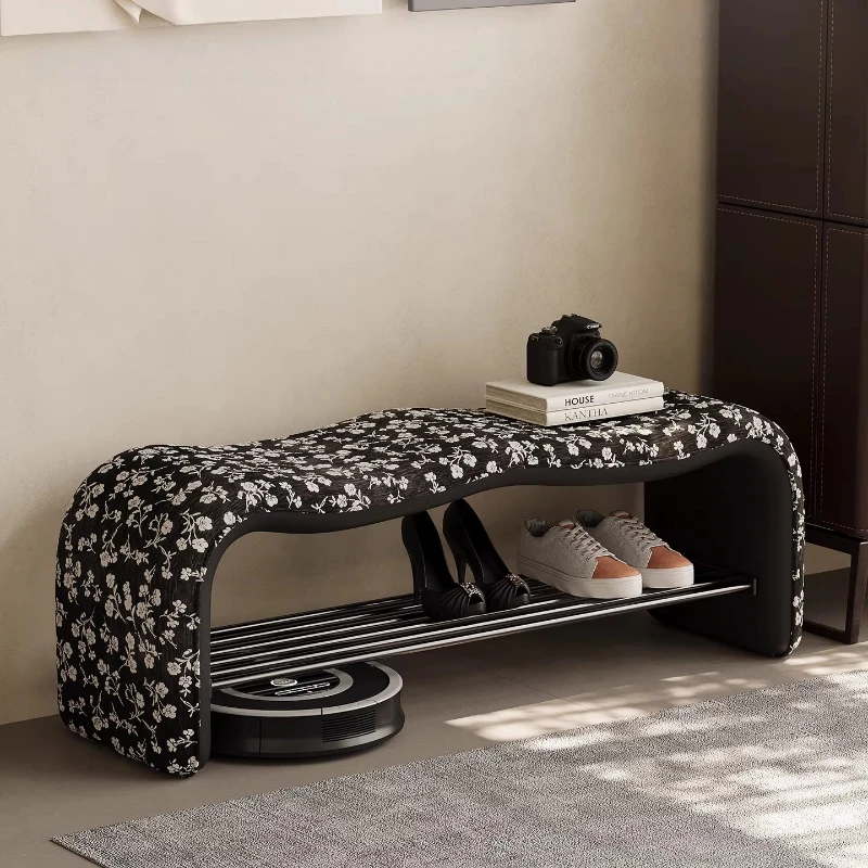 Slippers Nordic Shoe Shelf Designer Italian Minimalist Luxury Modern Shoe Cabinet With Seat Entrance Hall Muebles Home Furniture