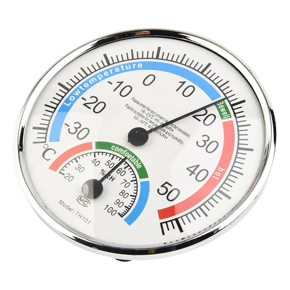 Mini Round Pointer -30-50 ° Temperature Meter Thermometer Hygrometer Thermo Analogue Humidity Room Climate Control Inside