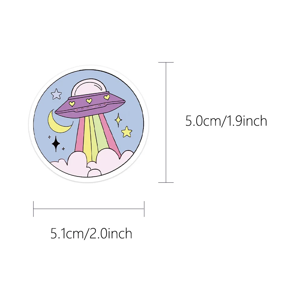 54Pcs Cartoon Alien Stickers Waterproof Vinyl Decals for Water Bottle Laptop Phone Luggage Skateboard Notebook
