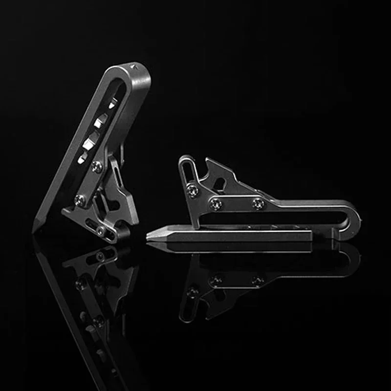 Outdoor TC4 Titanium Alloy Quick Release Belt Buckle Edc Multifunctional Magnetic Suction Keychain Bottle Opener Anti Loss Tool