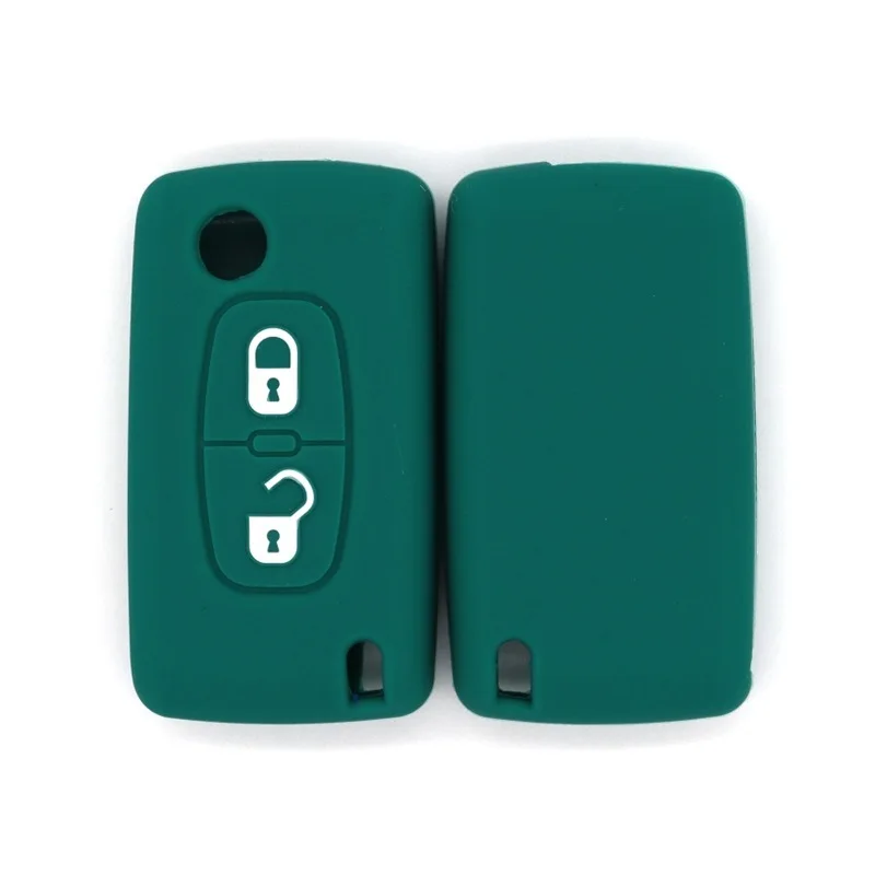 

High-quality shockproof key cover, suitable for Peugeot old model 301307407 Citroen C4 SEGA 2-key silicone key bag