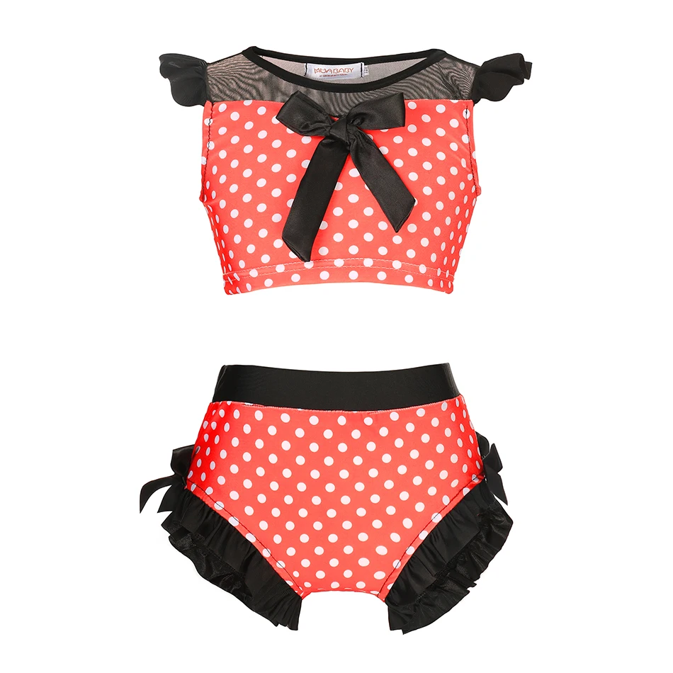 Baby Girls Swimwears Summer Bikini Set Sun Protection Kids Cute Princess Style Toddler Learn Swimming Suits Two-Piece Swimsuit