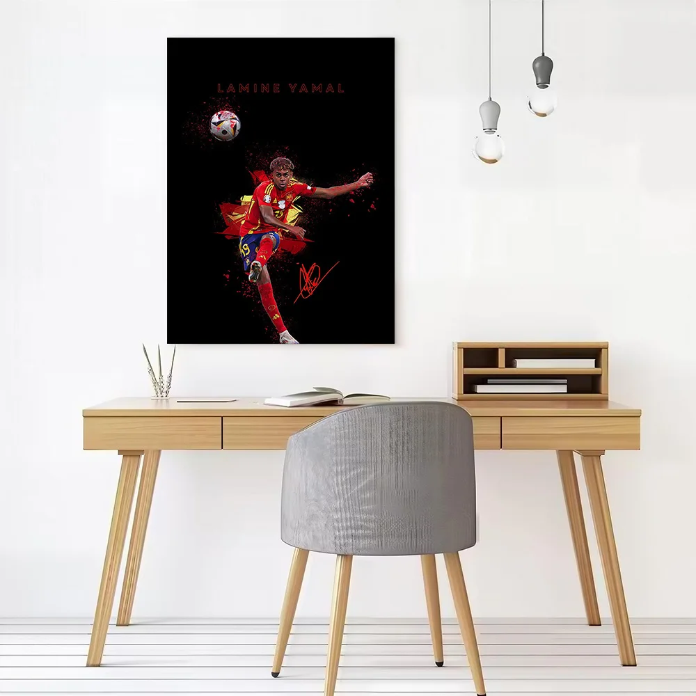 Lamine Yamal Canvas Poster Customizable Pictures Wall Art Canvas Painting for Living Room Decoration Gaming Decorative Picture