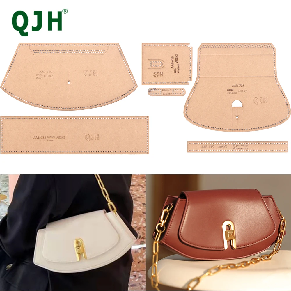 DIY Handmade Leather Goods Kraft Paper Template For Lady Purse,Single Shoulder,Underarm Bag, Cross-Arm PBag, Sewing Pattern