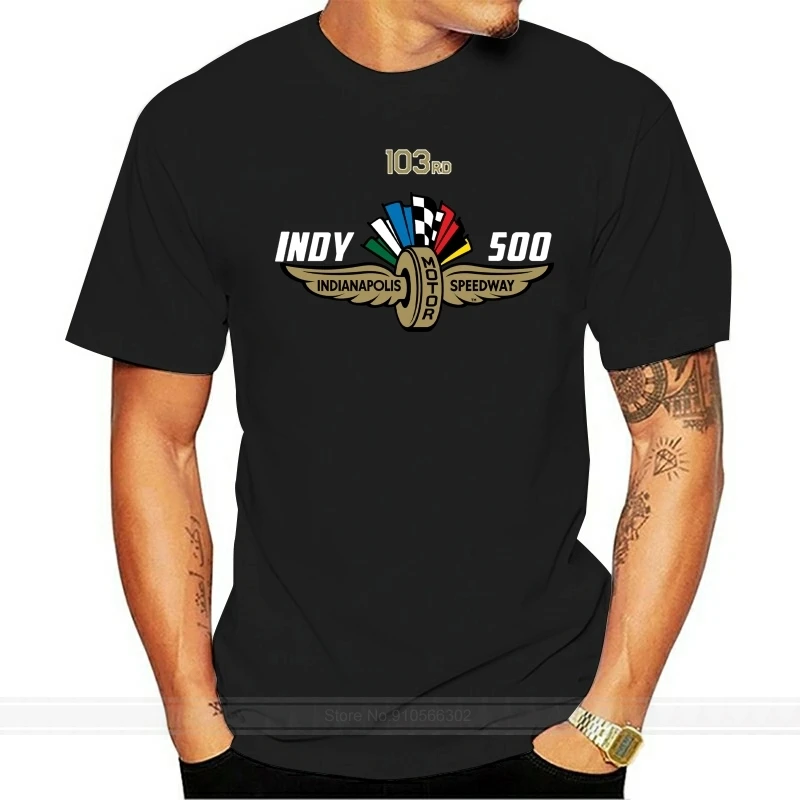 Camiseta INDY 500 Racing League Indianápolis para hombre, camiseta negra de temporada S-5XL, talla grande